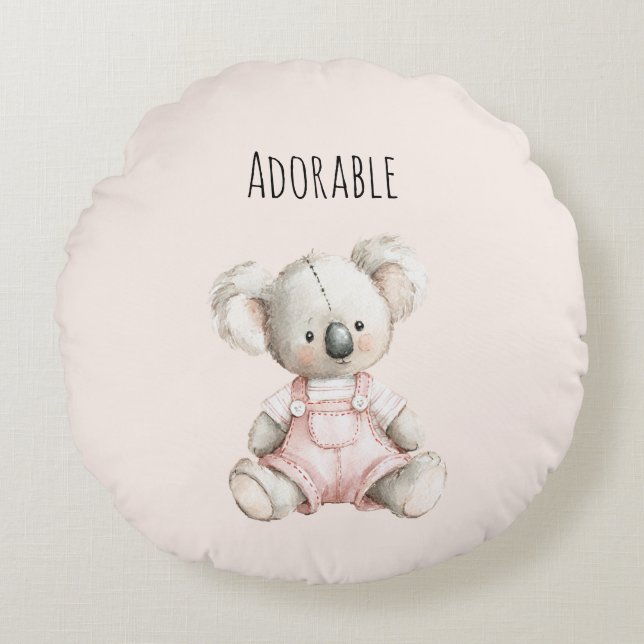 Almofada Redonda Adorable Koala Bear Animal (Frente)