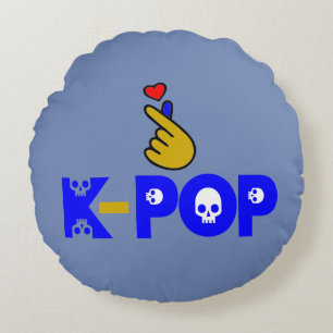 Almofada Redonda ♥ Adoro o KPop Fabuloso Soft e sem rugas