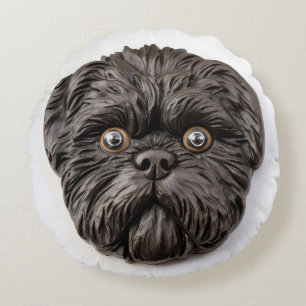 Almofada Redonda Affenpinscher Inspirado em 3D