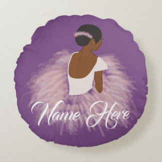 Almofada Redonda Afro-americano conhecido personalizado da
