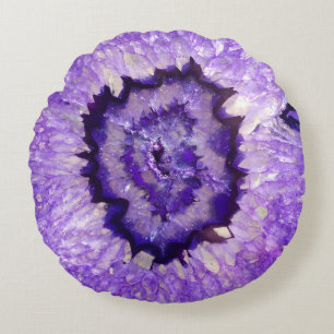 Almofada Redonda Ágata roxa Geode de Falln