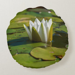 Almofada Redonda Água Lily Blossom