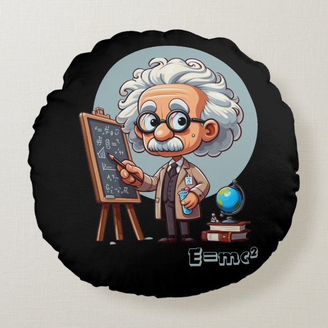 Almofada Redonda Albert Einstein   (Frente)