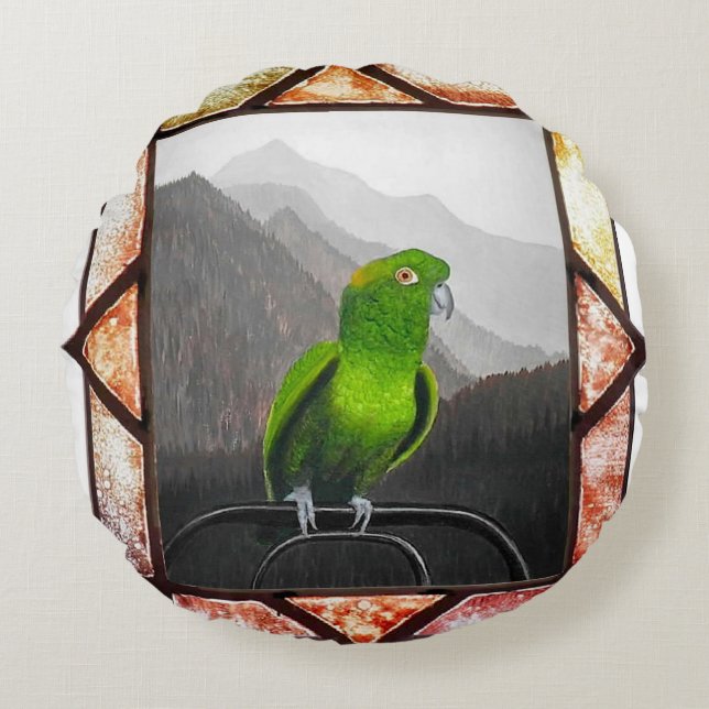 Almofada Redonda Aldo My Amazon Parrot (Frente)