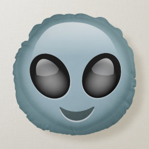 Almofada Redonda Alienígena Emoji do Extraterrestrial
