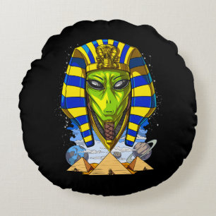 Almofada Redonda Alienígena Faraó Egito Tutankhamun Ancian Annunaki