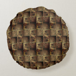 Almofada Redonda Alivio de quadrados com círculos de gradiente cast