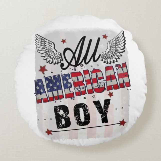 Almofada Redonda All American Boy (Frente)
