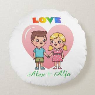 Almofada Redonda Almofada de Foto Personalizada EUA – Imagem Person