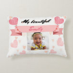 Almofada Redonda Almofada Personalize with your ba<br><div class="desc">Pillow recall.

A beautiful pillow for you to add your baby's photo and name.</div>