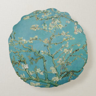 Almofada Redonda Almond Blossoms de Vincent Van Gogh Fine Art