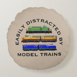 Almofada Redonda Alterar Texto Facilmente Distraído Comboios de Mod