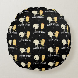 Almofada Redonda Amantes De Queijo E Connoisseur