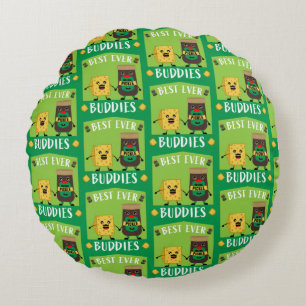 Almofada Redonda Amantes do Queijo Cheddar Britânico e Pickle