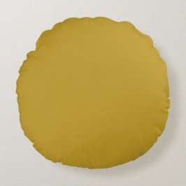Almofada Redonda Amarelo Mostarda, Cor Sólida, Moderno, Simples, Te