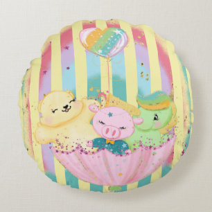 Almofada Redonda Amigos do travesseiro decorativo