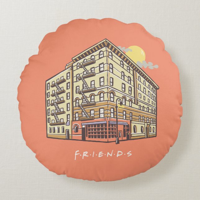 Almofada Redonda AMIGOS™ | Edifício Apartamento de Monica (Frente)