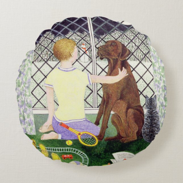 Almofada Redonda Amigos para sempre (Frente)