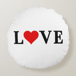 Almofada Redonda AMOR Elegante Minimalista Simples