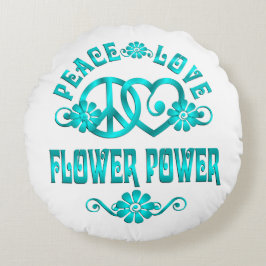 Almofada Redonda Amor flower power da paz