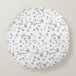 Almofada Redonda Amor pela Peris Bohemian Chic Boho Girl