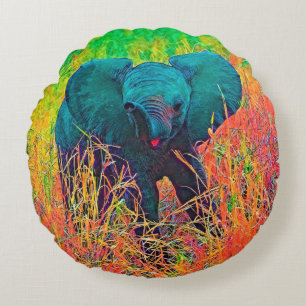 Almofada Redonda AnimalColor_Elephant_002