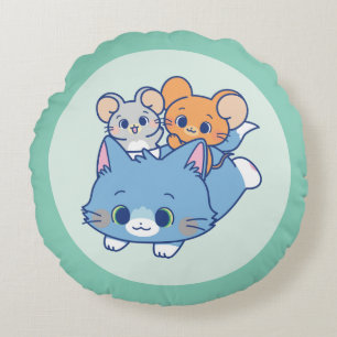 Almofada Redonda Anime Tom, Jerry e Tuffy