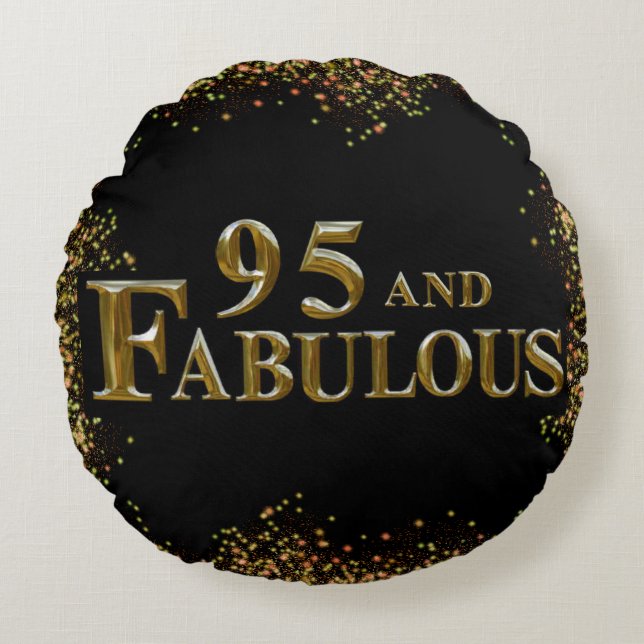 Almofada Redonda Aniversário de 95 anos (Frente)