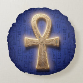 Almofada Redonda Ankh Symbol Bedeutung – Schlüssel des Lebens