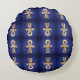 Almofada Redonda Ankh Symbol Bedeutung – Schlüssel des Lebens