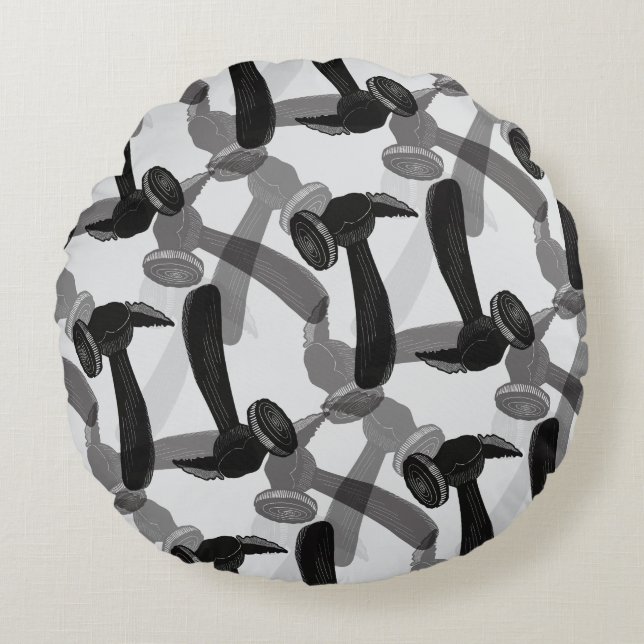 Almofada Redonda Antiguo Hammer Mancave (Frente)