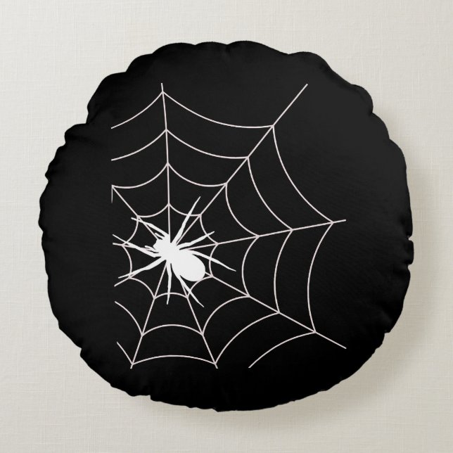 Almofada Redonda Anunciamento de Gravidez na Web Spider Halloween (Frente)