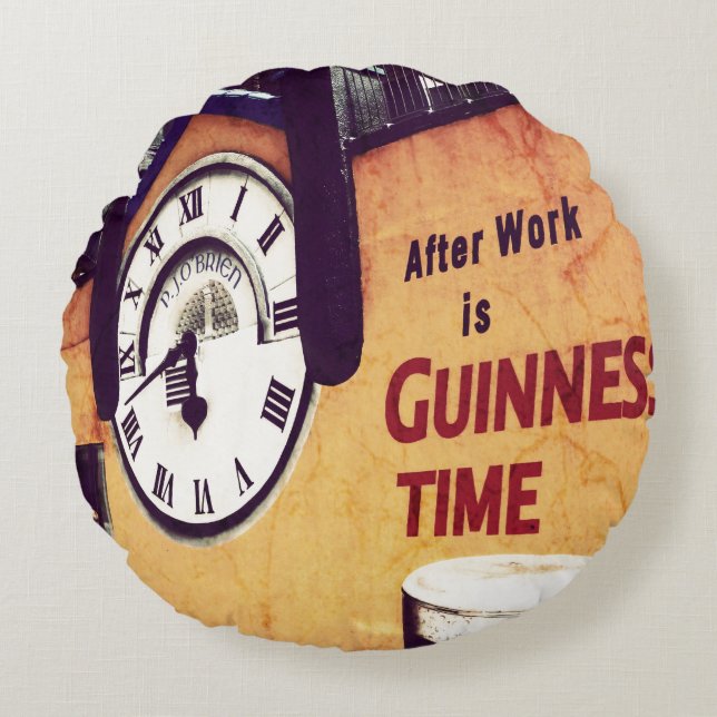 Almofada Redonda Após o Trabalho (Frente)