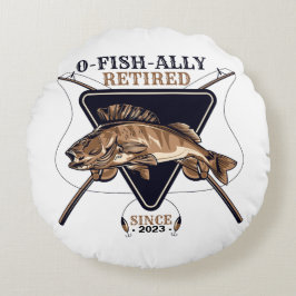Almofada Redonda Aposentadoria Engraçada Personalizada Ofisicamente
