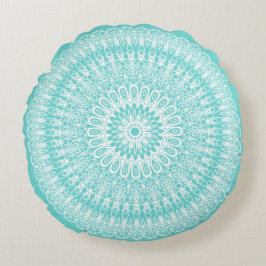 Almofada Redonda Aqua Boho Mandala