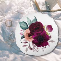 Aquarela Vintage Boho Flores Roxas Floral