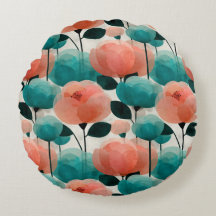 Aquarela Vintage Rosa e Verde Floral