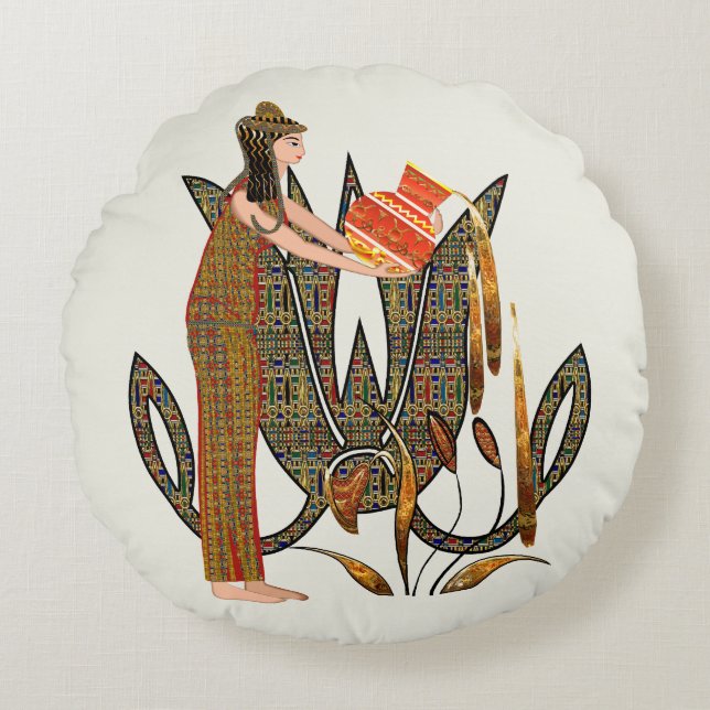 Almofada Redonda Aquário dos Antigos (Frente)