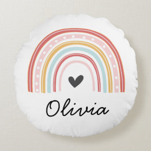 Almofada Redonda Arco-íris personalizado