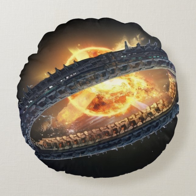 Almofada Redonda Arma Mata-Sol Travesseiro (Frente)