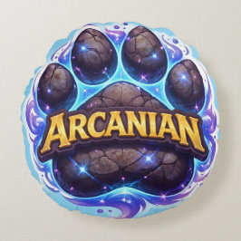 Almofada Redonda Armenian Mystic paw print round throw pillow