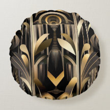 Art Deco Round Travesseiro