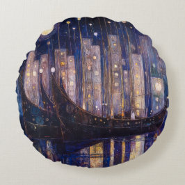 Almofada Redonda Art Nouveau Travesseiro redondo