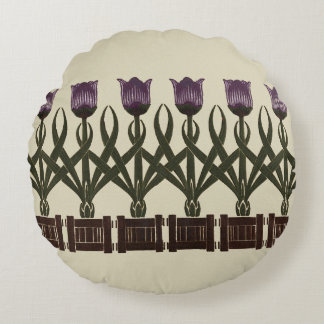 Almofada Redonda Art Nouveau Tulips