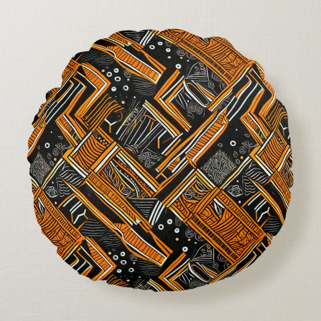 Almofada Redonda Arte africana (Frente)