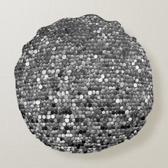 Almofada Redonda Arte AI Silver Here (Verso)