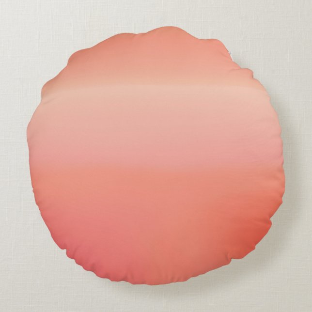 Almofada Redonda arte de IA Sunny Peach (Verso)