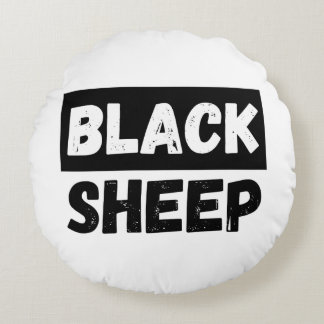 Almofada Redonda Arte de Streetwear Rebelde Ousada Ovelha Negra Dis