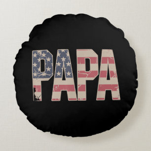 Almofada Redonda Arte engraçada do Papai para o avô dos netos do Di