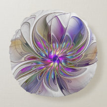 Arte floral abstrata fractal colorida e energética